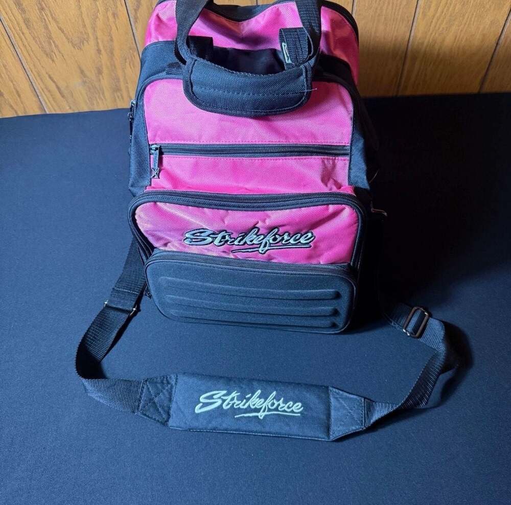 KR Strikeforce Fast Single Tote 1-Ball Bowling Bag, Pink/Black